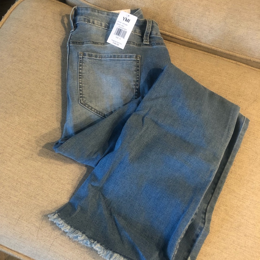 NWT - YMI High Rise Distressed Flare
